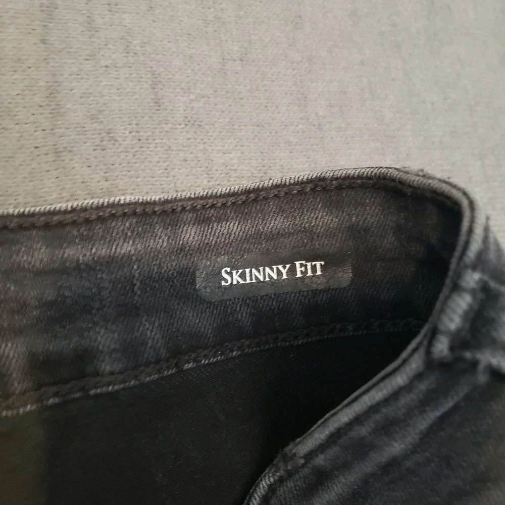 Judy Blue Skinny Jeans Womens 11/30 Black‎ Distressed Buffalo Plaid Patch
